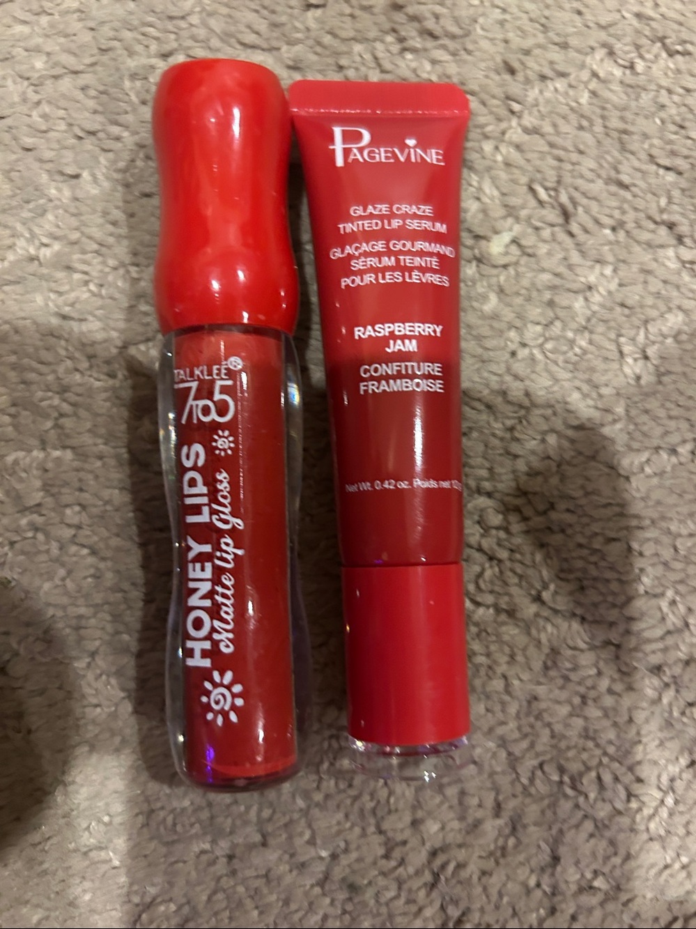 red lip glosses